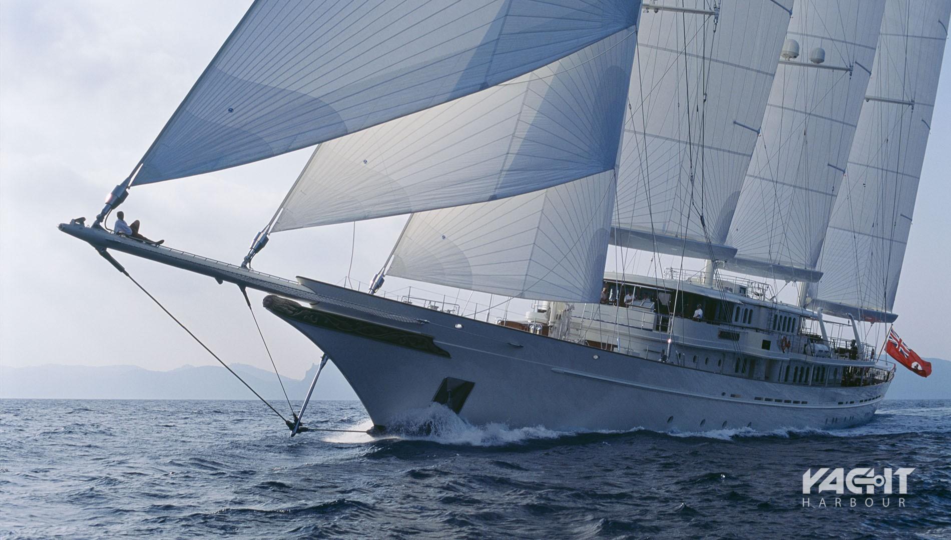 Athena under sail